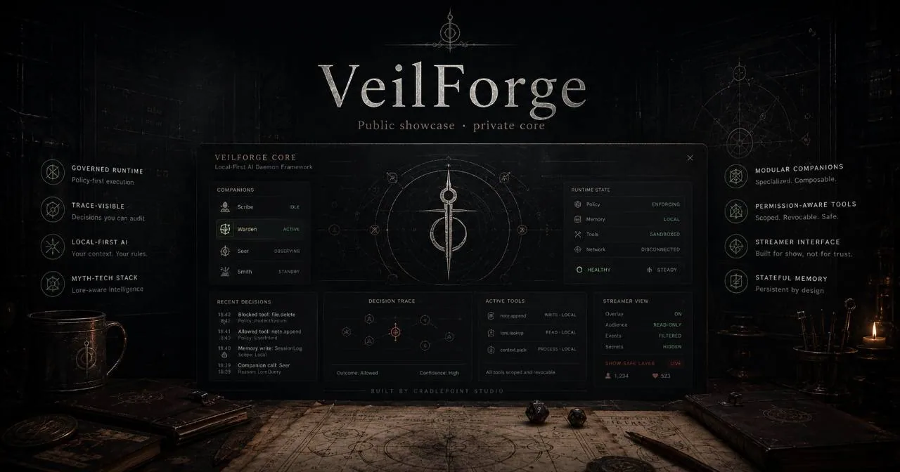 VeilForge governed local-first AI daemon framework showcase